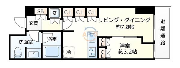 Brillia Tower堂島 ｜大阪府大阪市北区堂島2丁目(賃貸マンション1LDK・11階・37.01㎡)の写真 その2