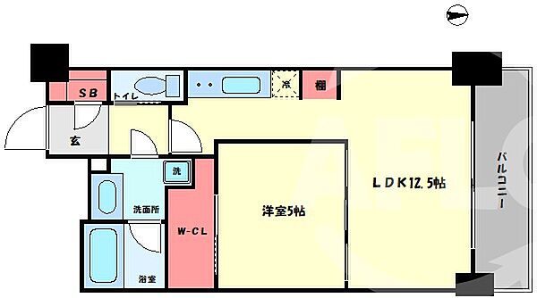 ネットフローラ梅田北 ｜大阪府大阪市北区本庄西2丁目(賃貸マンション1LDK・7階・41.93㎡)の写真 その2