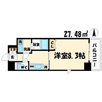 アジリア天満橋  ｜ 大阪府大阪市北区天満2丁目（賃貸マンション1K・4階・27.48㎡） その2