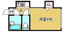 BEEHOUSE 1Kの間取図画像
