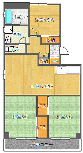 メゾンリラ千里山 ｜大阪府吹田市千里山松が丘(賃貸マンション3LDK・3階・60.00㎡)の写真 その2