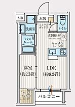 大阪府吹田市東御旅町（賃貸マンション1LDK・3階・25.17㎡） その2