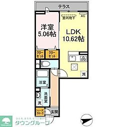 セジュール西台4 1LDKの間取図画像