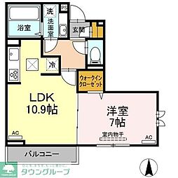 セジュール春日町1 1LDKの間取図画像
