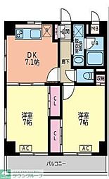 リコルド 2DKの間取図画像