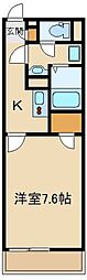 LEONEXTクロシェット 1Kの間取図画像