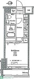 SQUARECITYニシダイAZ 1Kの間取図画像