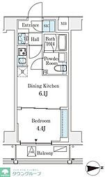 CREATIF練馬 1DKの間取図画像