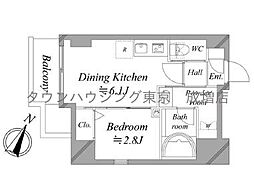 レジディア板橋本町プレイス 1DKの間取図画像