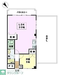 サンパーク三園 1LDKの間取図画像