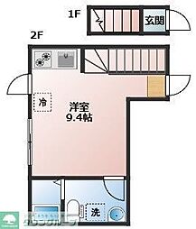 練馬区田柄3丁目アパート ワンルームの間取図画像
