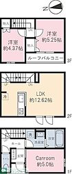 ベルリード 3LDKの間取図画像