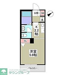 ラ・プティ・メゾン 1Kの間取図画像