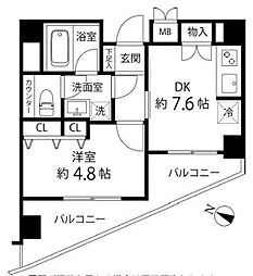 グレイスコート志村三丁目 1DKの間取図画像