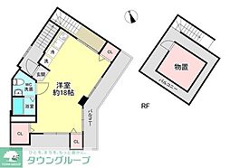 トキワグリーンコーポ ワンルームの間取図画像