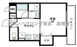 エトワールハイム 1Kの間取図画像