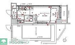 サクラアクシス中板橋 1DKの間取図画像