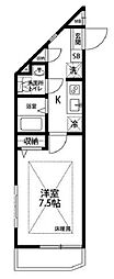 ピアコートTM保谷弍番館 1Kの間取図画像