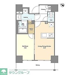 グランカーサ板橋本町 1LDKの間取図画像