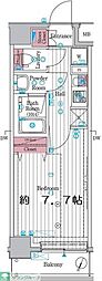 ディアレイシャス東京ノースパレス 1Kの間取図画像