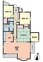 コスモプレイス石神井公園 3SLDKの間取図画像