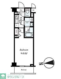 アーバンヴィスタ板橋本町 1Kの間取図画像