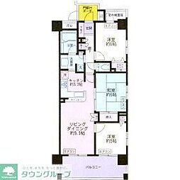 アンビシャスプラザ朝霞台 3LDKの間取図画像