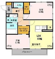 ディアマンテ 2LDKの間取図画像