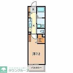 Etoile三原 1Kの間取図画像