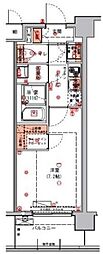 ハーモニーレジデンス東京アーバンスクエア#002 1Kの間取図画像