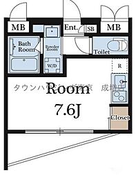 クラウディア平和台 1Kの間取図画像