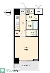 Primal板橋本町 1Kの間取図画像