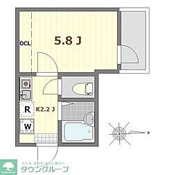 マーレ成増 1Kの間取図画像