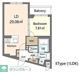 都営大江戸線 新江古田駅 徒歩11分の賃貸マンション 1階1LDKの間取り