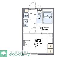 東京メトロ副都心線 地下鉄成増駅 徒歩17分の賃貸アパート 2階1Kの間取り
