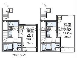 都営三田線 蓮根駅 徒歩3分の賃貸アパート 2階1Kの間取り