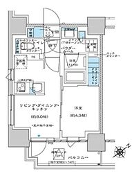 プレミスト板橋 10階1LDKの間取り