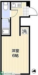 東京メトロ有楽町線 千川駅 徒歩15分の賃貸アパート 1階ワンルームの間取り