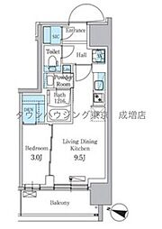 都営三田線 板橋本町駅 徒歩3分の賃貸マンション 11階1LDKの間取り