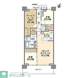 都営三田線 志村坂上駅 徒歩11分の賃貸マンション 6階2SLDKの間取り