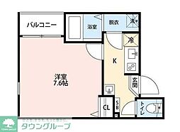 東京メトロ副都心線 小竹向原駅 徒歩11分の賃貸マンション 3階1Kの間取り