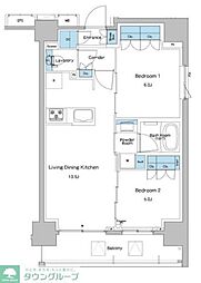 ルフォンプログレ志村坂上 2LDKの間取図画像