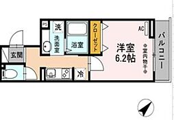 クリエスト 1Kの間取図画像