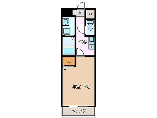 ウェルセレッソWEST 101｜三重県四日市市茂福町(賃貸マンション1K・1階・24.18㎡)の写真 その2