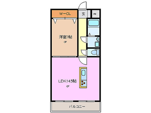 グランドヒルズ 102｜三重県四日市市南いかるが町(賃貸マンション1LDK・1階・51.84㎡)の写真 その2