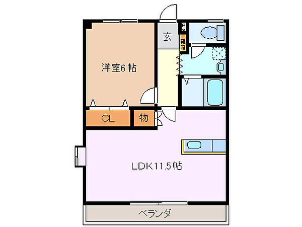 コーキア富洲原 2G｜三重県三重郡川越町大字高松(賃貸マンション1LDK・2階・40.00㎡)の写真 その2