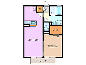 グランモア　パーシモン 101 ｜ 三重県三重郡朝日町大字柿（賃貸アパート1LDK・1階・40.29㎡） その2