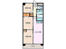 ベレーザ末永 402 ｜ 三重県四日市市野田１丁目（賃貸マンション3LDK・4階・62.08㎡） その2