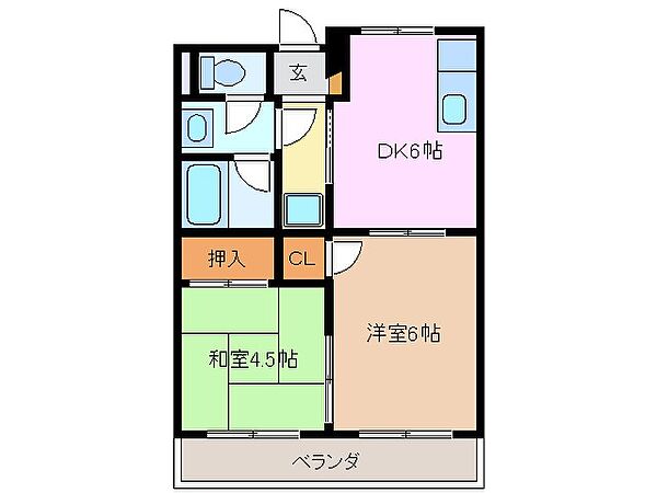 Limpiaグランメール 201｜三重県三重郡川越町大字豊田(賃貸マンション2DK・2階・39.38㎡)の写真 その2