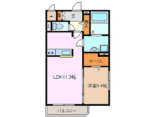 Ｗｉｌｌ 206｜三重県四日市市金場町(賃貸マンション1LDK・2階・40.10㎡)の写真 その2